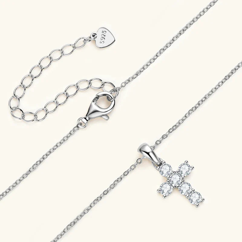 White Gold Cross Necklace