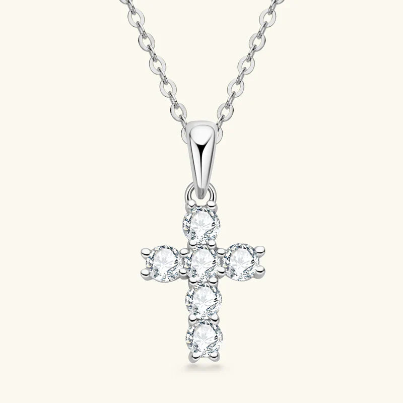 White Gold Cross Necklace